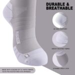 Compression Socks for Women and Men,Knee High 15-20mmHg Graduated Circulation(3 Pairs) for Nurses,Pregnant,Travel - Image 6