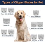 Clipper Blades Pet Grooming Clipper Replacement Blades Detachable Blade Compatible with andis/wahl/Oster Dog Clippers (2 * 10+30+4FC+5FC+7FC) - Image 6