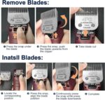 Clipper Blades Pet Grooming Clipper Replacement Blades Detachable Blade Compatible with andis/wahl/Oster Dog Clippers (2 * 10+30+4FC+5FC+7FC) - Image 7