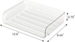 Gagee 4 Pack Paper Storage Organizer,Clear PET Letter Tray, A4 Size Stackable Document Organizer for Notes, Pens, File Paper, Desk, Office Organization and Storage - Image 6