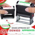 Self Inking Approved and Denied Stamps Set Office Self Inking Approved Denied by Stamp with Date for Business Supplies Approved Stamp Denied Stamps with Date and Signature - Image 3