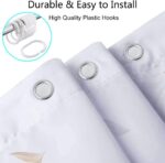 JAWO Rustic Boho Leaves Shower Curtain, Watercolor Chic Tan Cream Pampas Grass Beige Botanical Flower Boho Farmhouse Floral Shower Curtain Set with Hooks 72X72inches - Image 7