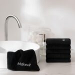 Arkwright Makeup Towels - Pack of 6 - Ultra Soft & Gentle Microfiber Coral Fleece Washcloth Face Make Up Remover, Reusuable Eraser Cloth Essentials for Hosts & Artists, 13 x 13 in, Black - Image 5