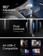 LISEN 72W Retractable Car Charger USB C for iPhone 17 Fast Charge,【60% Less Space, Ultra-Mini】 Type C Car Phone Charger Adapter for iPhone 16 15 Pro Max Plus Air Pixel Android - Image 8