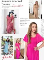 AUSELILY Women's Summer Empire Waist Dress Smocked Flutter Short Sleeve Square Neck Midi Dresses 2026 New - Image 7