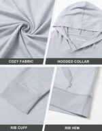 M MAELREG Mens Hoodies Pullover Performance Heather Kangaroo Pocket Thin Hooded Sweatshirt Athletic Golf Hoodies for Men - Image 7