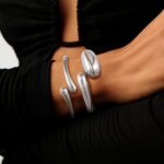 Gold Bangle Bracelets for Women, 2Pcs 18K Gold Plated Cuff Thick Waterdrop Statement Bracelets Chunky Cuff Bracelet Gifts for Women Jewelry Trendy - Image 4