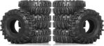 8PCS 1.0 RC Tires 55mm * 23mm 1/24 Crawler Wheels Tires 1/18 All Terrain Soft Rubber Tyres For 1:24 1:18 Mud Crawler Car Axial SCX24 FMS AX24 FCX18 FCX24 TRX4M Upgrades 1.3" Wheels - Image 10