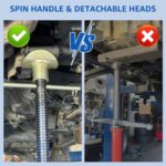 HKTE Underhoist Support Stand with Handle, Capacity 2000lbs, Adjustable Height, Multi-Functional Topped Adapter, US Patented - Image 6