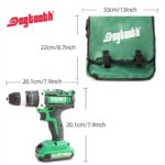 DOGTOOTH 21V MAX Cordless Battery Powered Drill Driver, 1* Battery and Charger, 2 Variable Speed, Build-in LED Lights, 23 Bits Storage Kit - Green - Image 3