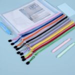 SenseYo 10 Pcs Waterproof A4 Mesh Zipper Pouch Bags for Office Supplies, Home Organization, Travel Storage (10 Colors) - Image 9