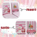 Christmas Chair Covers Set of 6, Xmas Tree Snowman Dining Chair Covers for Party Kitchen Removable Seat Cover for Chairs Christmas Decorations Indoor - Image 7