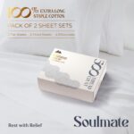 Mayfair Linen 100% Egyptian Cotton 2 Pack Full Sheet Set - Luxury 500 Thread Count Cotton Sheets Full Size (8 PC, Silver Grey), Soft, Cooling, Sateen Weave, 16" Deep Pocket Hotel Quality Bed Sheet Set - Image 5