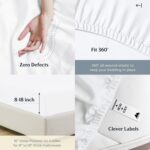 Mayfair Linen 100% Egyptian Cotton 2 Pack Full Sheet Set - Luxury 500 Thread Count Cotton Sheets Full Size (8 PC, Silver Grey), Soft, Cooling, Sateen Weave, 16" Deep Pocket Hotel Quality Bed Sheet Set - Image 7