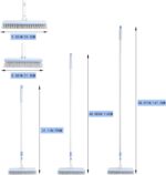 Floor Scrub Brush and V-Shape Grout Brush with Long Handle 3 in 1 Replaceable Head Scrape Brush Stiff Bristle with Swivel Head for Cleaning Tiles Hardwood Floors Patios Blue - Image 4