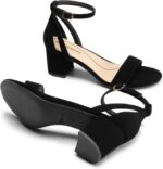 DREAM PAIRS Women's Chunky Low Heels Open Round Toe Ankle Strap Block Heels Party Dress Wedding Sandals - Image 4