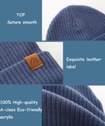 Moon Kitty 2PCS Baby Beanie Soft Toddler Beanie Warm Knitted Infant Winter Hats for Baby Boys - Image 6