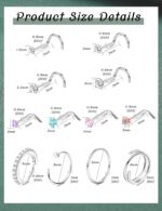 ORAZIO Nose Rings for Women - 14K Gold Filled Hypoallergenic Surgical Steel Nose Ring Hoops 18G/20G/22G Small Cute CZ Screw L Shaped Nose Studs Piercings Jewelry for Women Men 12Pcs - Image 7