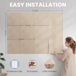 Large Cork Bulletin Board Alternative 48"x36", 12 Pack Felt CorkBoard Tiles for Office Wall with 80 Pushpins, Wall-Friendly Pin Board Notice Boards for Home Office School (Tan, 48x36 inch) - Image 4