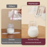 Momcozy Easy Pour Breastmilk Storage Bag, 8Oz, Temp-Sensing Color Change, 60 Count Milk Bag with Self Standing for Breastfeeding, No Leak Presterilized for Freezer, Recyclable & BPA Free - Image 3