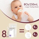 Momcozy Easy Pour Breastmilk Storage Bag, 8Oz, Temp-Sensing Color Change, 60 Count Milk Bag with Self Standing for Breastfeeding, No Leak Presterilized for Freezer, Recyclable & BPA Free - Image 5