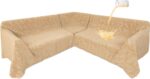 1OO% Waterproof Sectional Couch Covers for Dogs L Shaped Corner Sofa Cover Washable Chenille Sofa Slipcovers Blanket Modern Jacquard Pet Furniture Protector (91"x276", Tan Leaf) - Image 2
