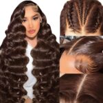 30 Inch Chocolate Brown Lace Front Wig 220% Density Brown Wig Human Hair 13x6 Hd Lace Front Wigs Human Hair Pre Plucked with Baby Hair Brown Loose Body Wave Wig Human Hair for Women - Image 2