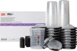 3M PPS 2.0 Spray Gun Cup, Lids and Liners Kit, 26024, Large, 28 Ounces, 200-Micron Filter, Use for Cars, Furniture, House and More, 1 Paint Cup, 50 Disposable Lids and Liners, 32 Sealing Plugs - Image 2