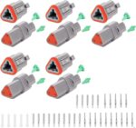 3Pin Connector 5Sets Deutsch Electrical Connector Pin Kit -Style DT Series, Waterproof Connectorsi,Terminal Plug for Automotive Crimping & Ready-to-Use Harness Repairs - Image 2