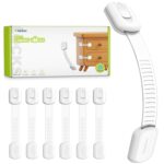 6 Pack Adjustable Child Safety Strap Locks, Baby Proof Cabinet Drawer Door Latches, Baby Kids Child Safety Locks for Furniture Kitchen Fridge Drawer Oven Toilet, Easy Installation, Strong & Durable - Image 2