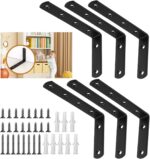 6 Pcs Furniture Wall Anchors Anti Tip Baby Proofing for Safety Securing 400 lbs Dresser Bookcase to Wall Heavy Duty Furniture Anchors Kit for Cabinet Dresser Bookshelf - Image 2