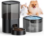 Automatic Cat Feeder and Water Fountain 5G WiFi Cat Food Dispensers, APP Remote Control, Programmable Timed Feeding,Dry Food Smart Feeder 10s Voice Recorder, 1-10 Meals/Day for Cats Small Dogs - Image 2