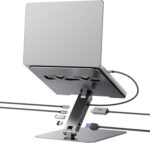 BENFEI Laptop Stand with USB C 6in1 Docking Station, HDMI 4K@60Hz,Gigabit Ethernet, 100W Power Delivery, 10Gbps 1*USB C 3.2 and 2*USB A 3.2 Compatible with MacBook Pro/Air, iPad Pro, XPS, Thinkpad - Image 2