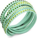 Barzel Leather Created Austrian Crystals Wrap Bracelets (Many Options Available) - Image 2