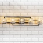 Bathroom Light Fixture Vanity Lighting Fixtures Over Mirror 5 Lights Matte Black Wall Mount Metal Hardwired Bedroom Wall Scone - Image 2