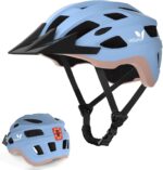 Bike Helmet for Adults, Lightweight Mountain Bicycle Helmet with USB Rechargeable LED Rear Light, Removable Sun Visor for Women, Men, Suitable for Cycling and Commuting - Image 2