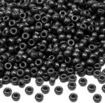 Black Pony Beads for Friendship Bracelets Holiday Party Plastic 1000 Pcs Halloween Beads for Jewelry Making DIY Bracelet Necklace Party Decoration Supplies - Image 2