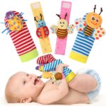 Bloobloomax Baby Rattles Toys for 0-12 Month, Infant Girl Boy Toys for Babies 3-6 Months, Newborn Hand & Foot Toys for 0 to 9 Months, Baby Shower Gifts Set with Wrist Rattle Socks - Image 2