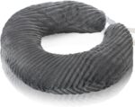 Blulu Gaming Pillow for Lap Support Soft Flannel Working & Crocheting & Reading Pillow for Lap Large Arm Rest & Elbow Support Cushion Sitting on Bed or Sofa, Reduces Arm Pain & Fatigue(Grey) - Image 2