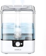 CHIVALZ Humidifiers for Bedroom, 6L Cool Mist Humidifiers for Baby Nursery, 26dB Quiet, 50H Runtime, Top Fill Humidifier for Large Room, Home, Plants, Nightlight, Oil Diffuser 1 Pack White - Image 2