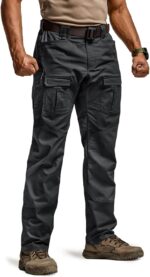 CQR Men's Flex Ripstop Tactical Pants, Water Resistant Stretch Cargo Pants, Lightweight EDC Hiking Work Pants - Image 2