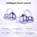 Clip-on Earbuds,Open Ear Earbuds Wireless Bluetooth 5.4, Lightweight Open Ear Headphones with C-Shaped Bridge,Slim Hook,60H Battery,Waterproof,for Glasses Wearers and Workouts (Black) - Image 2