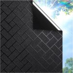 Coavas Blackout Window Film, 100% Sun Blocking & Darkening Privacy Static Cling Film, No Glue Anti-Glare Removable Cover for Bedroom, Living Room, Heat & UV Rejection, 29.5 x 78.7 inches - Image 2