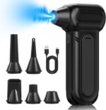 Compressed Air Duster, 150,000 RPM Keyboard Cleaner, Replace Compressed air can, Computer Accessories for Outdoors, PC, Electronics, Snow and Car Dust Off - Image 2