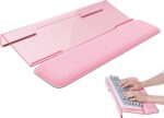 Computer Keyboard Wrist Rest Stand for Desktop, Keyboard Holder for Easy Typing with Wrist Pad for Office Desk, Home, School (Pink) - Image 2