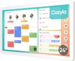 Cozyla Digital Calendar+ 2: 24 inch Wall Planner Touch Screen Chore Chart Customize Dashboard Smart Electronic Calendar for Family Schedules Meal Planner Support Any Google Play App Wall Mount White - Image 2
