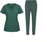 DEEYOTA Scrubs for Women Set,Womens Scrub Sets,Nurse Outfit，Medical Scrubs Top and Pants - Image 2