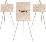DJAR 3 Pcs 63" Wooden Easel Stand for Sign, Dual-use Adjustable Height, Wood Floor Display Easel for Wedding, Welcome Board, Poster, Picture, Photo- Green - Image 2