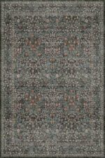 Dark Green 4x6 Washable Area Rug for Living Room Bedroom Large Entryway Kitchen, Ultra Soft Non Slip Stain Resistance, Floral Distressed Aethestic Design - Image 2