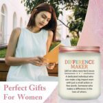 Difference Maker Gifts for Women - Thank You, Christmas, Birthday Gift for Women - Appreciation Gifts for Coworker, Teacher, Boss, Principal, Assistant Principal, Administrative Candle - Image 2